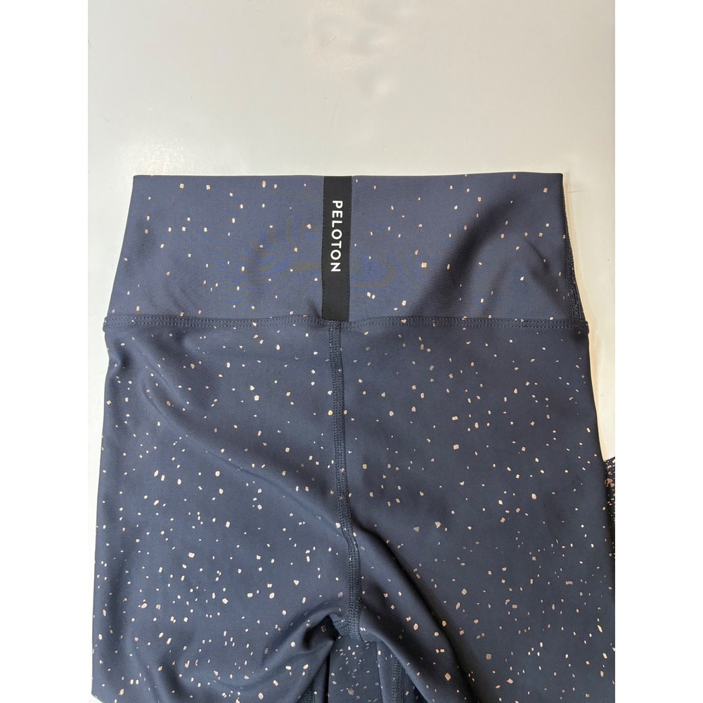 Sold.   Peloton Womens Small Rose Gold Metallic Speckled High Waisted Leggings - Picture 8 of 9
